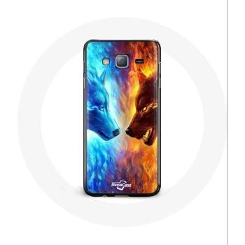 Samsung Galaxy J7 2016 Ice and Fire Wolf Cover