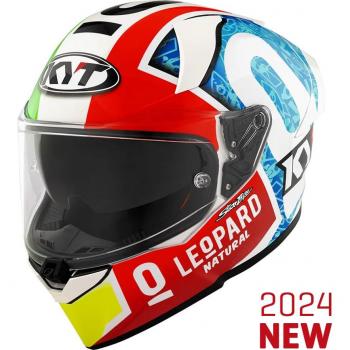 Casco Integral KYT R2R Max Foggia Misano 2021 en Blanco, Azul y Naranja (XS)