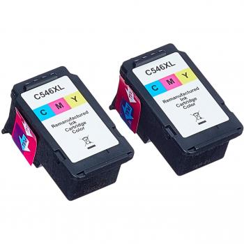 Peach Twin Pack Testine Colore Compatibili Canon CL‑546XL