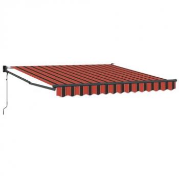 Vidaxl Auvent Rétractable Automatique Orange‑Marron 3,5 m × 2,5 m