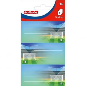 Herlitz Fußball Buchetiketten - 76 x 35 mm, 10 Stück