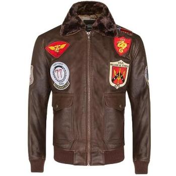 US Classic Brown Bomber – Infinity Leather, Size S