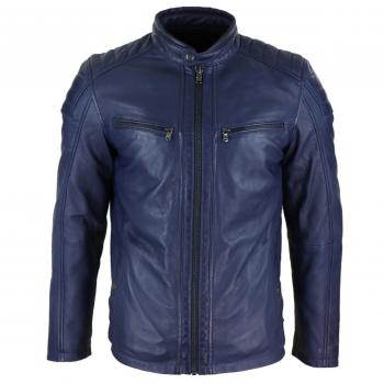 Infinity Biker Jacket: Cuero Real, Retro Vintage Casual