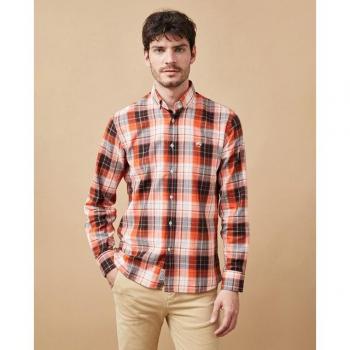 Camisa de cuadros naranjas Altona Dock