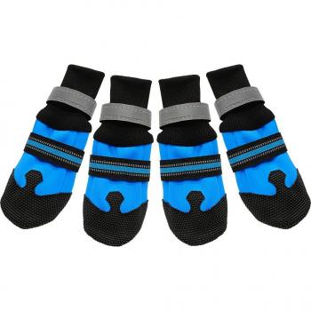 Zapatos para perros grandes, impermeables y cálidos, antideslizantes, 4 piezas