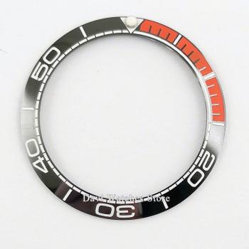 38mm Black Red/Orange Ceramic Bezel for Parnis Watch