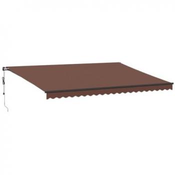 Amanecer/Tarde Toldo LED Retráctil Brown 500x350 cm