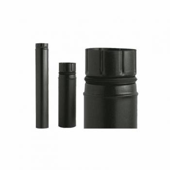 DEFIBRICO Tubo porcellanato per stufe a pellet nero opaco ala pellet eco - ø mm.100x500h