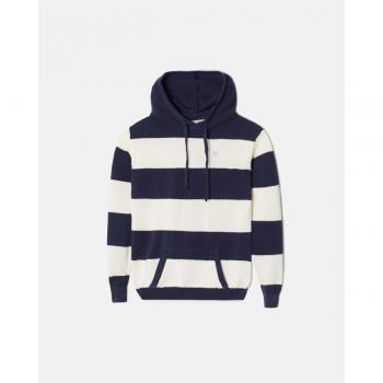 Jerseys para niños con capucha y franja ancha azul marino de Silbon