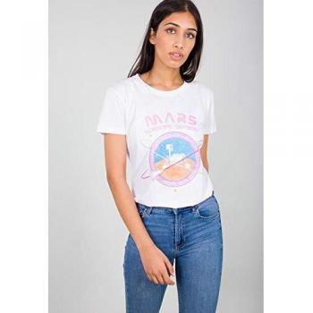 ALPHA INDUSTRIES T-shirt Mission to Mars Femme Manches Courtes Blanc L