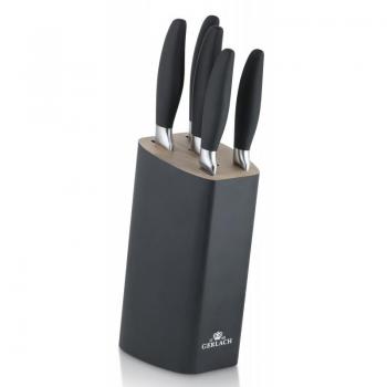 Gerlach Style Plus Messerset im Block – Schwarz/Silber