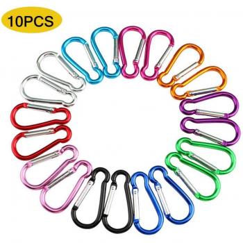 5PCS Aluminum Carabiner Gourd Type Spring Clip