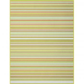 Sunny Yellow Biederlack Überwurf aus Baumwollmischung – 130 × 170 cm