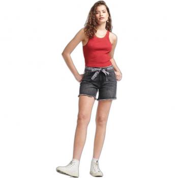 Short slim femme Superdry Vintage noir