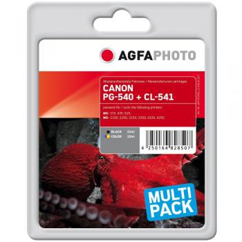 AgfaPhoto PG-540/5222B005/CL-541/5226B005/5225B006 - Cartuchos de tinta para Canon Pixma MG2150