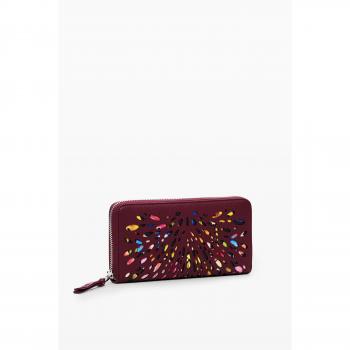 Stylish Red Zip Wallet