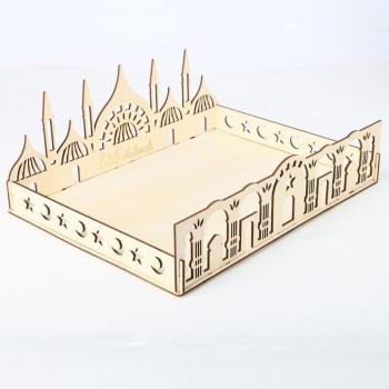 Eid Mubarak Wooden Dessert Tray