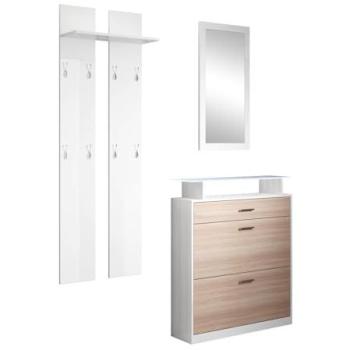 Mueble de Entrada Paola con Zapatero y Luces LED