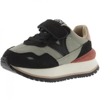 Victoria Viento Kinder Sneakers aus Nylon und Wildleder - Schwarz, Größe 34
