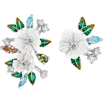 Pendientes asimétricos Amalfi de plata 925