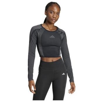 Adidas Damen Training - Nahtloses Langarmshirt in Schwarz, Größe XS