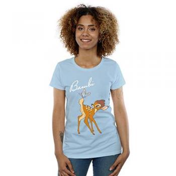 Bambi Butterfly Tail Tee (Baby Blue) – Disney Cotton Shirt, Medium