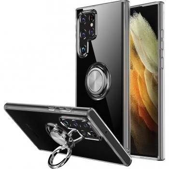 Funda de Silicona Suave con Soporte para Galaxy S22 Ultra 5G