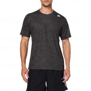 Adidas Herren Ffreelift_Tech Fitted Gestreiftes Heather Tee Kurzarm Shirt, Schwarz/Weiß, S
