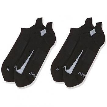 Calcetines Nike Multiplier No-Show Pack de 2 - Negro y Blanco