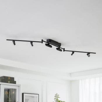Lámpara de techo LED Eldrin, 6 luces, negro