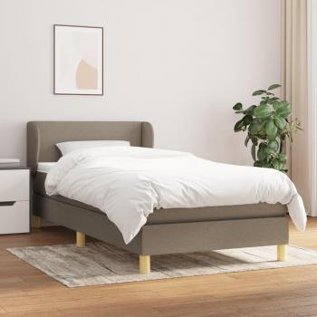 VidaXL Boxspringbett mit Matratze Taupe 100x200 cm