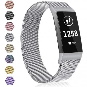 Adjustable Metal Loop Strap for Fitbit Charge 3