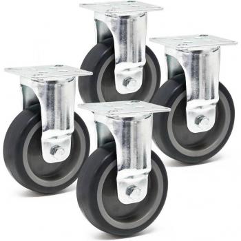 Kit de Roulettes Fixes 4 pièces - 75 kg