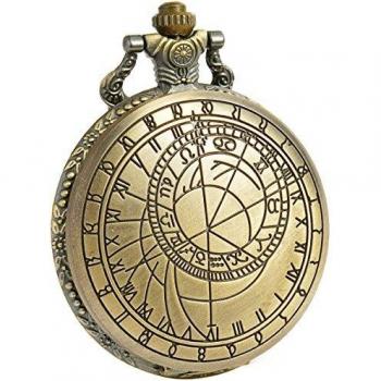 SIBOSUN Antique Doctor Who Bronze Case Quartz Full Hunter White Dial Chain Men Pocket Watch Dr. Who + Box