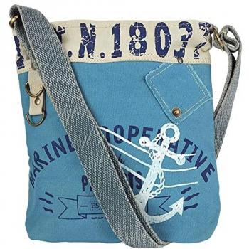 Sunsa Vegane Schultertasche im maritimen Stil