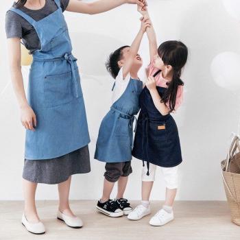Tablier « Cuisin’Bricolage » : Denim coton pour enfants