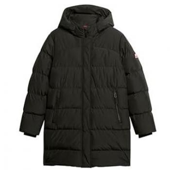 Superdry Sports Puffer Mid Damen Kapuzenjacke pechschwarz
