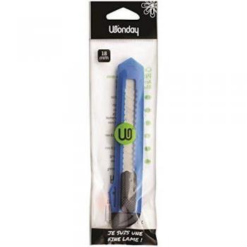 Couture rapide - Cutter plastique - Lame 18 mm - Curseur sécurité blocage de lame