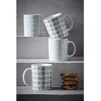 Contemporary & Stylish Set of 4 Geo Printed Mugs