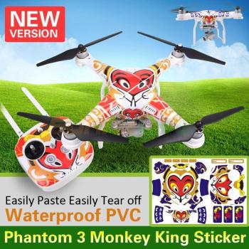 Monkey King PVC Waterproof Sticker for DJI Phantom 3 - Simple Paste & Peel