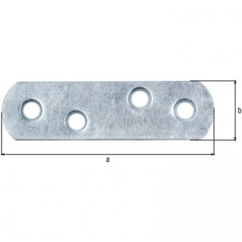 Gah Alberts Platine de fixation zinguée 16x60