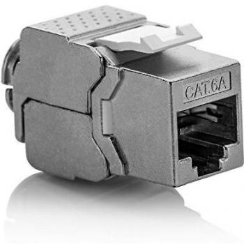 DeleyCON Werkzeugfreies Keystone Modul CAT 6a Jack - Snap-In Montage