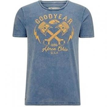 T-shirt Goodyear Rockabilly - Meaford - S à XXL - homme - couleur bleu clair