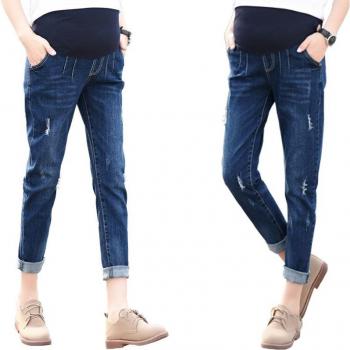 Pantalón Elástico Suave 9 Puntos para Embarazo