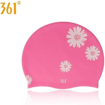 Gorro de Natación de Silicona Impermeable para Mujer - Blanco