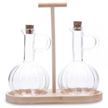 Aceitera y Vinagrera Borosilicato Trend 21x9,5x20,5 cm – Set de Cocina
