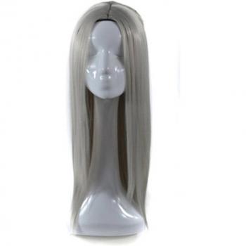 Alororo 26 Long Straight Synthetic Wig – Party Edition (White/Red/Gray)
