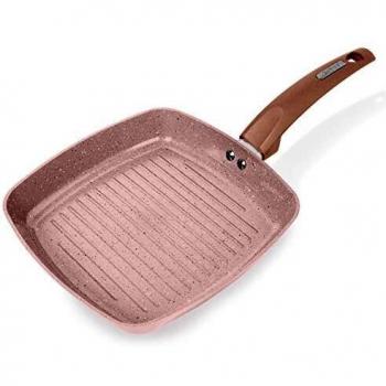 Cerastone Non-Stick 25cm Grill Pan in Rose Pink