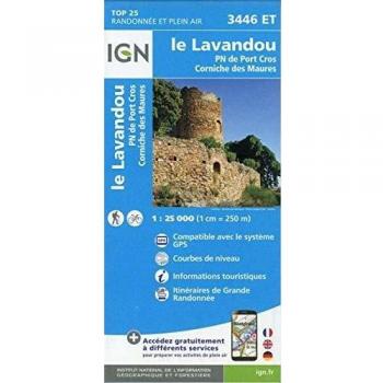 Le Lavandou - PNR de Port Cros - Corniche des Maures 1 : 25 000