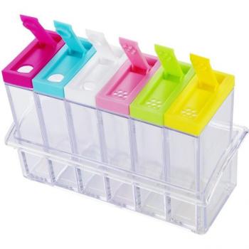 Transparent Spice Storage Bottles